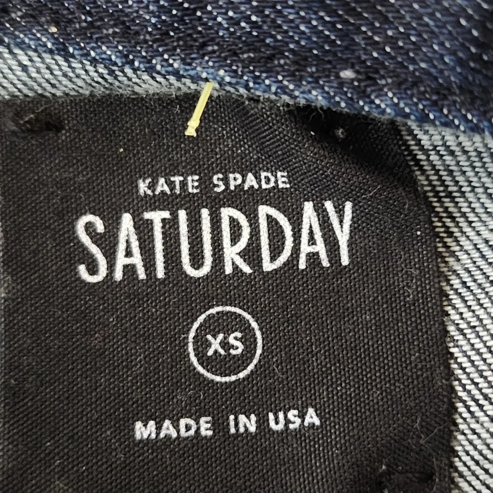 Kate Spade Saturday Dark Blue Denim Button Up Jacket Size XS - Picture 6 of 8